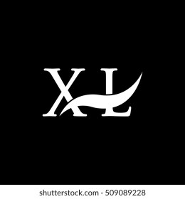 White XL Swoosh Logo Vector