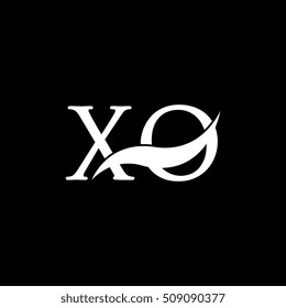 White XO Swoosh Logo Vector