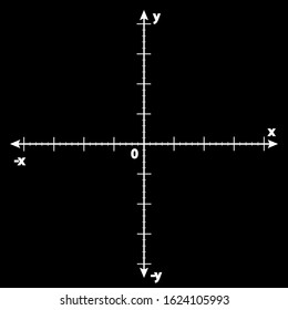 White Y axis arrow on black paper