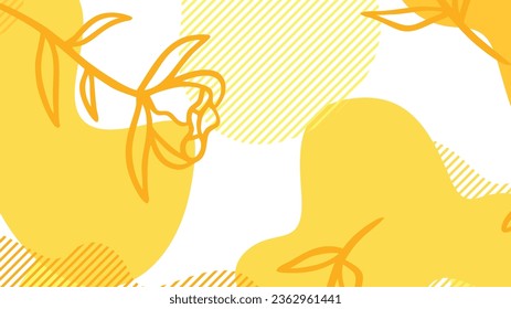 white and yellow dynamic fluid shapes abstract background for brochure flyer banner template design