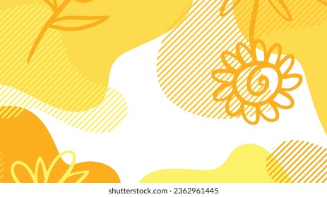 white and yellow dynamic fluid shapes abstract background for brochure flyer banner template design