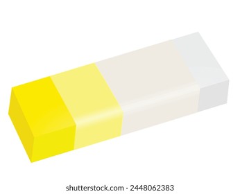 White and yellow eraser. vector