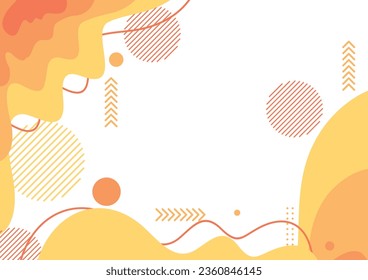 white and yellow fluid shapes abstract background for brochure flyer banner template design