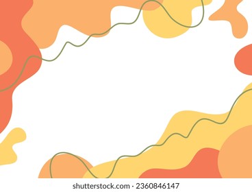 white and yellow fluid shapes abstract background for brochure flyer banner template design