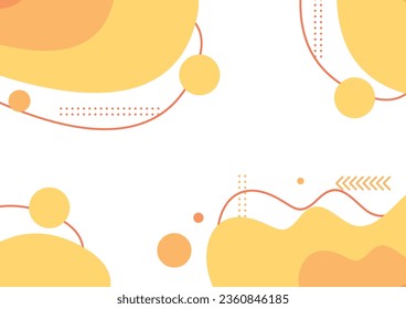 white and yellow fluid shapes abstract background for brochure flyer banner template design