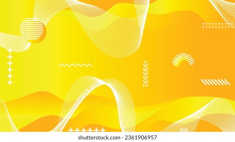 white and yellow fluid shapes abstract background for brochure flyer banner template design