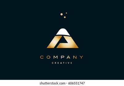 a white yellow gold golden metal metallic luxury alphabet company letter logo design vector icon template