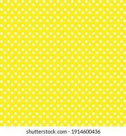 White and yellow Polka Dot pattern. Vector background.