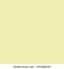 Patrón transparente de Polka Dot blanco y amarillo. Para manteles, ropa, camisas, vestidos, papel, ropa de cama, mantas, edredones y otros productos textiles. Fondo vectorial.