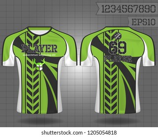 white and yellow sport wear protection equipment vector illustration.layout football sport t-shirt design. Template front, back view. Soccer kit national team shirt mock up and number for edit.
