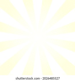 White and yellow Sunburst Pattern Background. Sunburst with rays background. Vector illustration. White and yellow radial background. Halftone background.