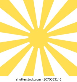 White and Yellow Sunburst Pattern Background. Rays. Sunburst background. Vector illustration. White and Yellow radial background. Sunlight Japan Style.