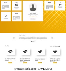 White and Yellow Website Design Template 