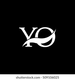 White YO Swoosh Logo Vector