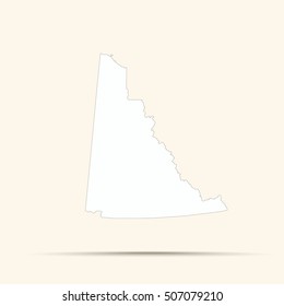 White Yukon Map Illustration