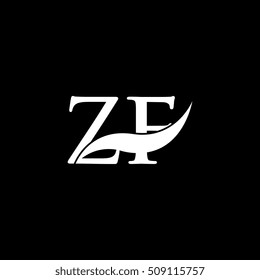 White ZF Swoosh Logo Vector