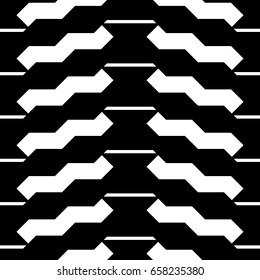 White zigzag lines and strokes. Jagged stripes. Seamless surface pattern design with triangular waves ornament. Linear abstract wallpaper. Digital paper for page fills, web designing, textile print.