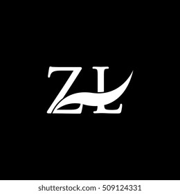 White ZL Swoosh Logo Vector