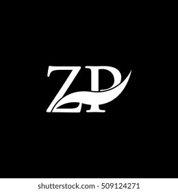 White ZP Swoosh Logo Vector