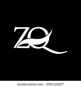White ZQ Swoosh Logo Vector