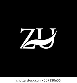 White ZU Swoosh Logo Vector