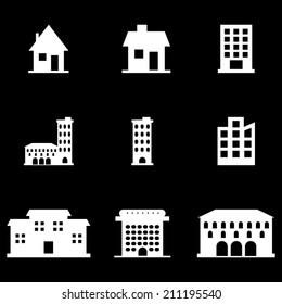White_Buildings_Icons_Set