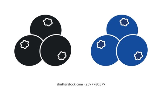 whiteberries colored icon set. Stock Vector