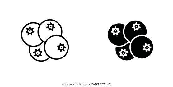 whiteberries icons set for apps and web ui designs. simple isolated graphics.