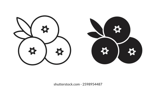 whiteberries vector line icon illustration collection.