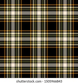 White,Black,Khaki and Gold Tartan Plaid Scottish Seamless Pattern. Texture from tartan, plaid, tablecloths, shirts, clothes, dresses, bedding, blankets and other textile.