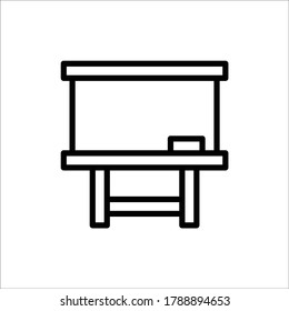 Whiteboard or blackboard icon outline vector