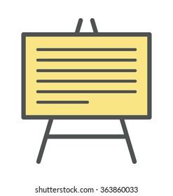 Whiteboard Bold Icon Illustration