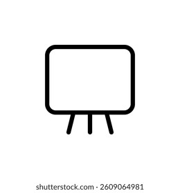 whiteboard or canvas icon vector illustration. Perfect for presentations, education, business, and design projects