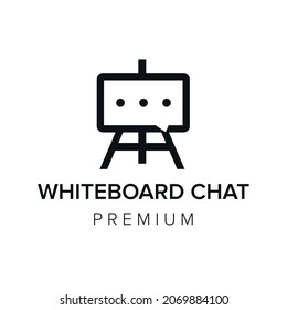Whiteboard-Chat-Logo-Symbol, Vektorgrafik-Vorlage