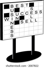 whiteboard with crossword