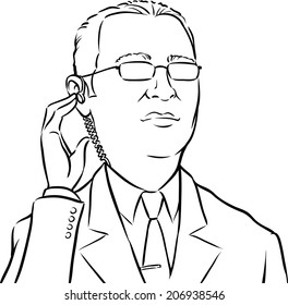 whiteboard drawing - cartoon bodyguard