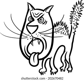 whiteboard drawing - mad cat