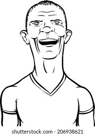 whiteboard drawing - man in t-shirt