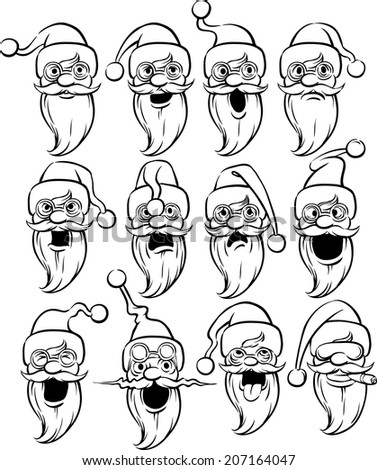 Whiteboard Drawing Santa Claus Emoticon Whiteboard Drawing Santa Claus Emoticon