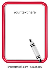 Whiteboard, Dry Erase Marker Pen. Copy space to add your own text or art for home, office, school or do it yourself projects. EPS8 compatible.