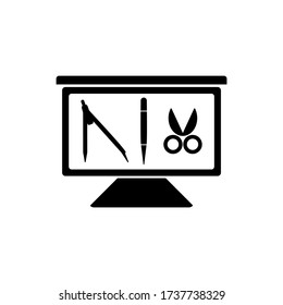 whiteboard education icon, education icon vector
