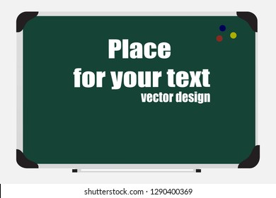 Whiteboard flat icon. Template of presentation big screen in flat style. Flat style design. Place for your text.