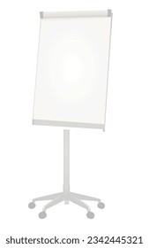 Whiteboard flip chart. vector illustration