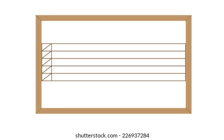 Whiteboard frame brown color  texture and background 