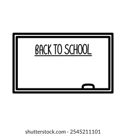 La pizarra tiene las palabras "regreso a la escuela" 