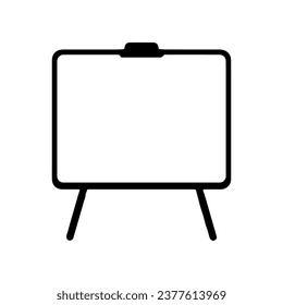 Icono de pizarra electrónica. Tarjeta de presentación de análisis. Ilustración vectorial.