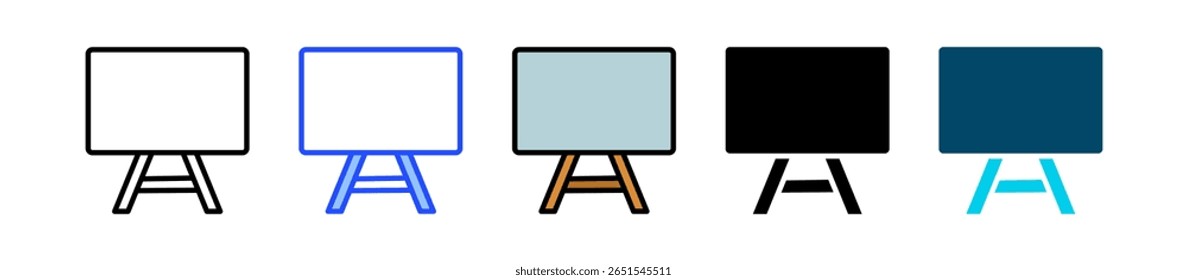 Whiteboard-Symbolsammlung mit mehreren Stilen