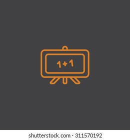 Whiteboard icon, flat design, vector eps10 illustration