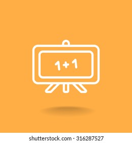 Whiteboard icon, flat design, vector eps10 illustration