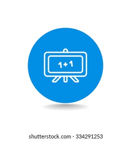 Whiteboard icon, flat design, vector eps10 illustration